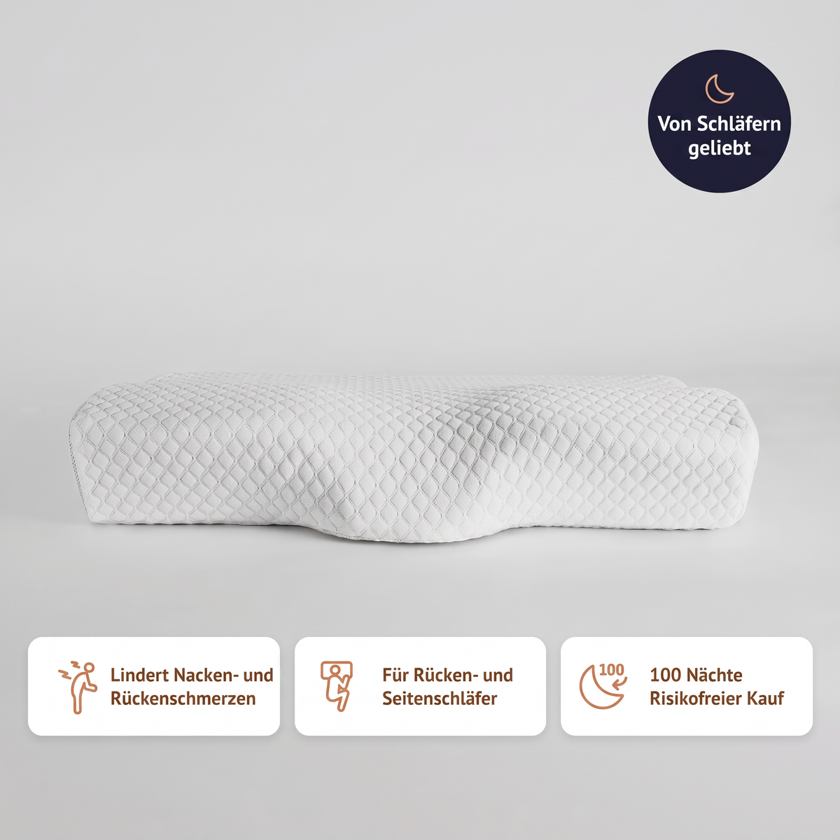 CLENOA NeckRest, Kissen für Nacken- und Rückenschmerzen – Tiefer, erholsamer Schlaf