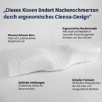 CLENOA NeckRest, Kissen für Nacken- und Rückenschmerzen – Tiefer, erholsamer Schlaf